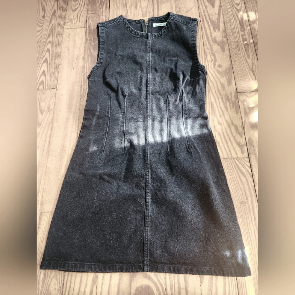 A&F black denim dress size S petite